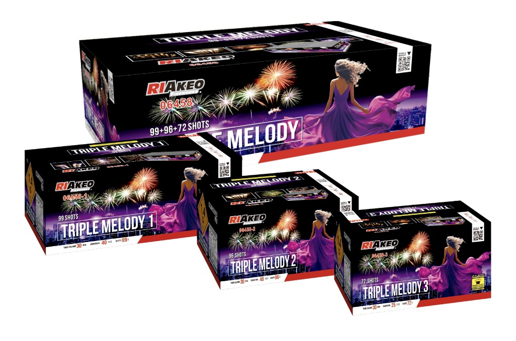 610 * 1 BATER&Iacute;A RIAKEO TRIPLE MELODY 267 DISPAROS CAT2