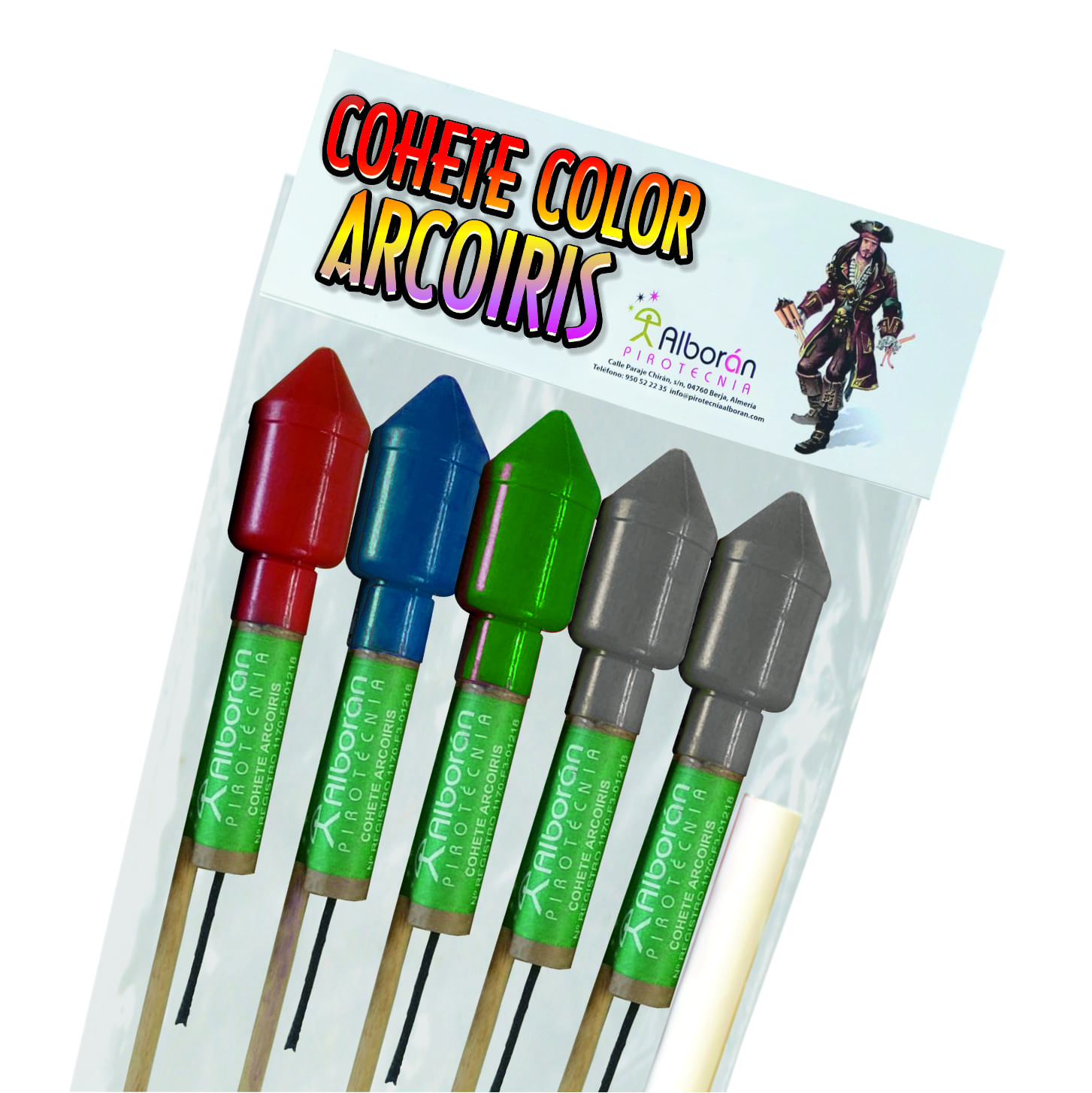 110* 5 COHETE ARCOIRIS COLOR NACIONAL CAT 3